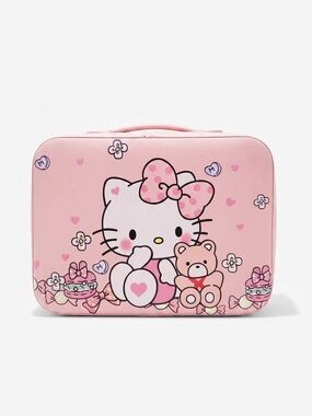 Hello Kitty Pink Bow & Teddy Cosmetic Case